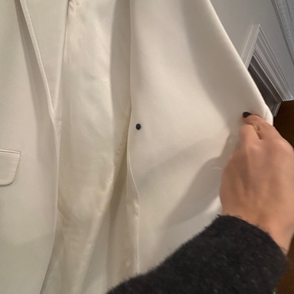 KHAITE White Cobble Long Coat Size 8 NWT - Picture 13 of 16